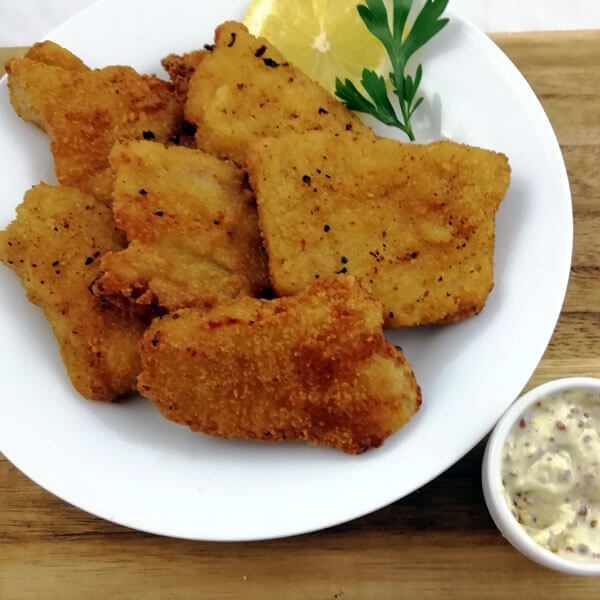 Mini-Schnitzel mit Dijon-Senf-Dip